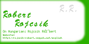 robert rojcsik business card